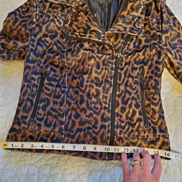 Romeo & Juliet Couture leopard moto jacket velour - Picture 14 of 16